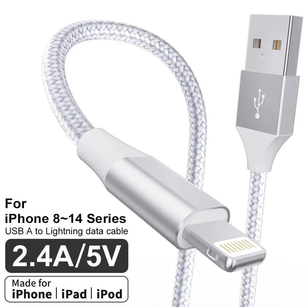 LAIHONEN MFi Certified 1PC/3PCS 10FT USB‑A to Lightning Cable Fast Charging Data Cord for iPhone 14 13 12 X XR