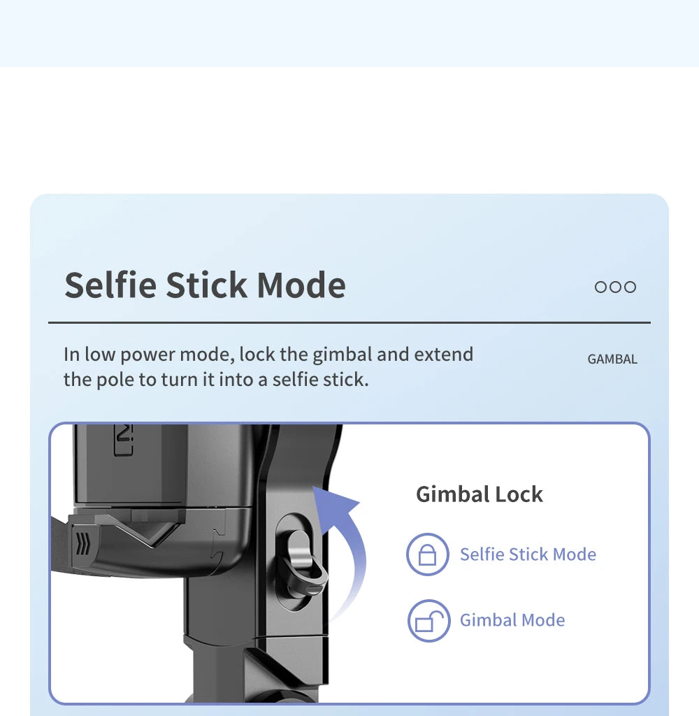 Selfie Stick Phone Gimbal Stabilizer For iPhone Android Action Camera Tripod Cellphone Mobile Cell Smartphone Handle Grip Video