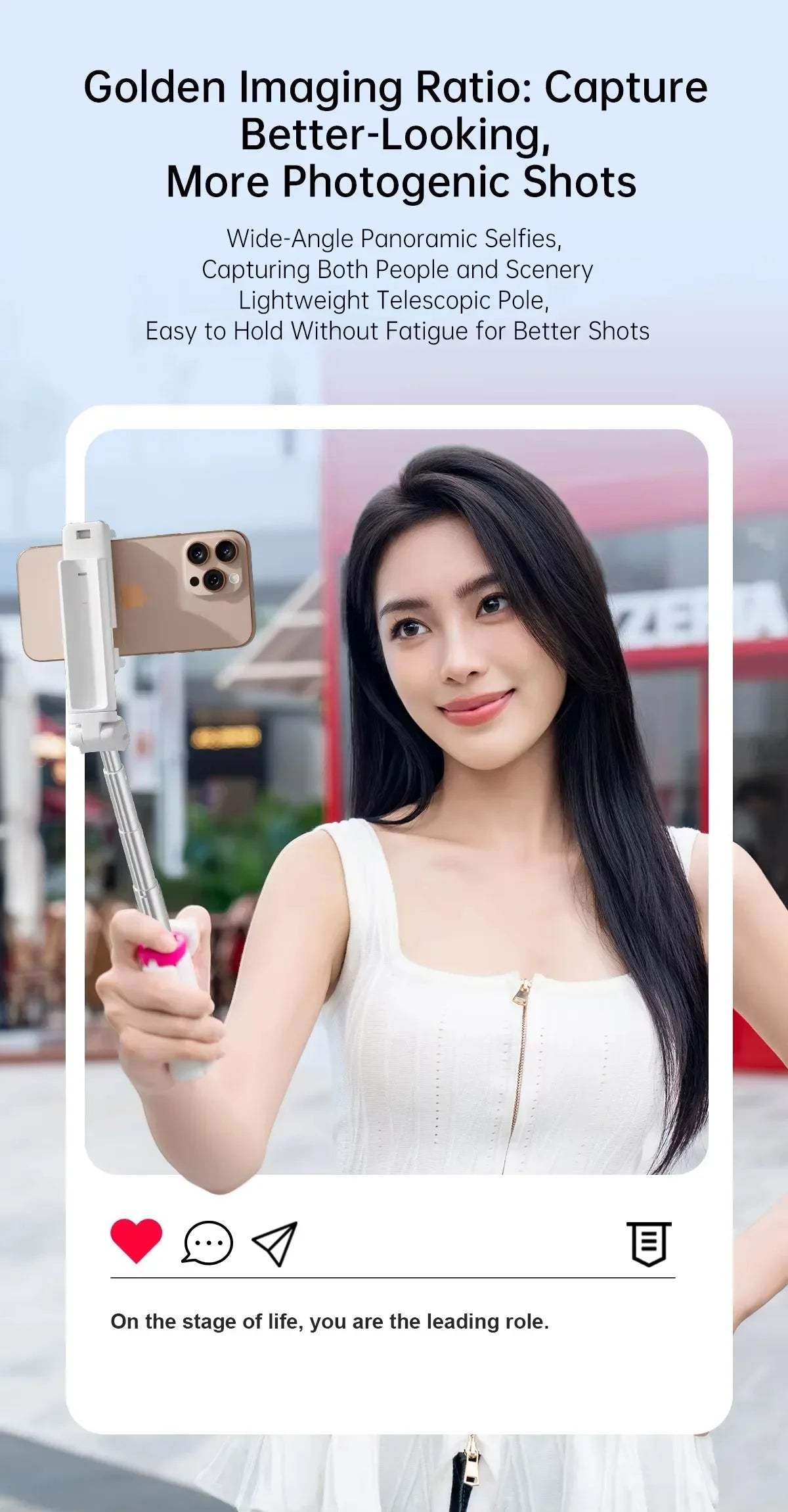 Wireless Foldable Selfie Stick & Phone Stand - 4-in-1 Mini Aluminum Alloy Gimbal Holder, Compact Design for Travel & Smartphones