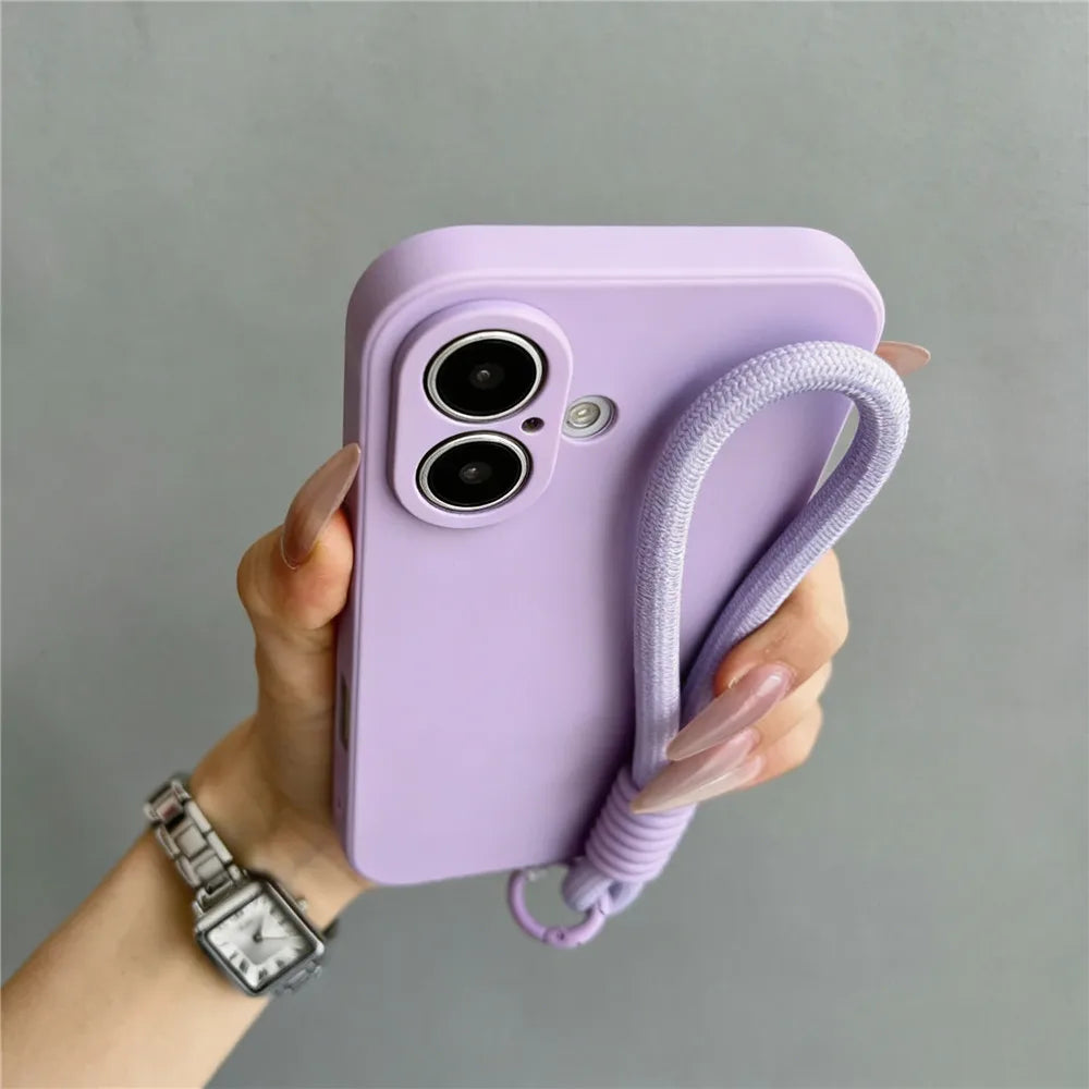 Case For Google Pixel 10 Pro Rope Lanyard Strap Phone Case For Google Pixel 10A 9 9A 9 10 Pro XL 7 7A 8 8A Soft Silicone Cover