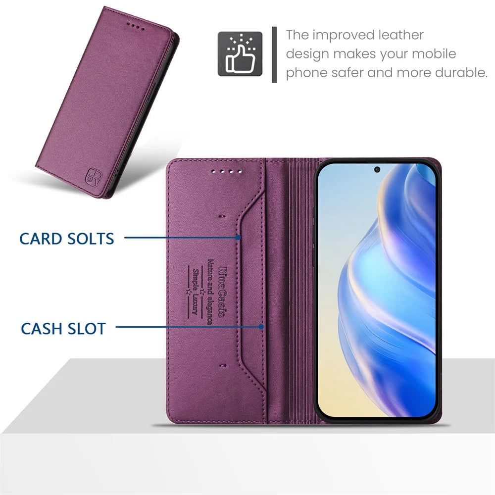 Magnetic Leather Wallet Flip Cover For Motorola Moto G84 G64 G54 G34 G24 G14 G73 G53 G23 G41 G31 G30 G20 Shockproof Phone Case