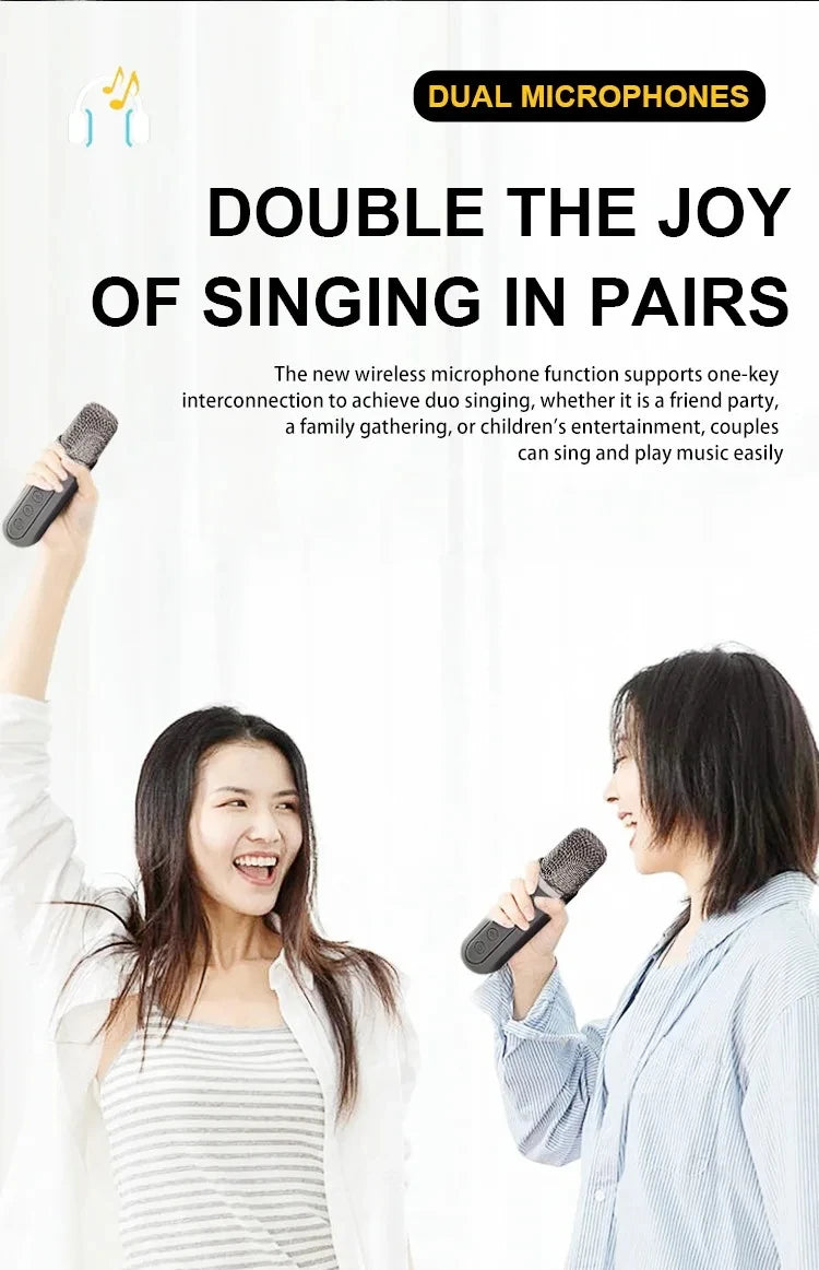 Karaoke Bluetooth Wireless Speaker With Microphone Portable Machine Caixa De Som Sound Box Music Column Blootooth Audio Coluna
