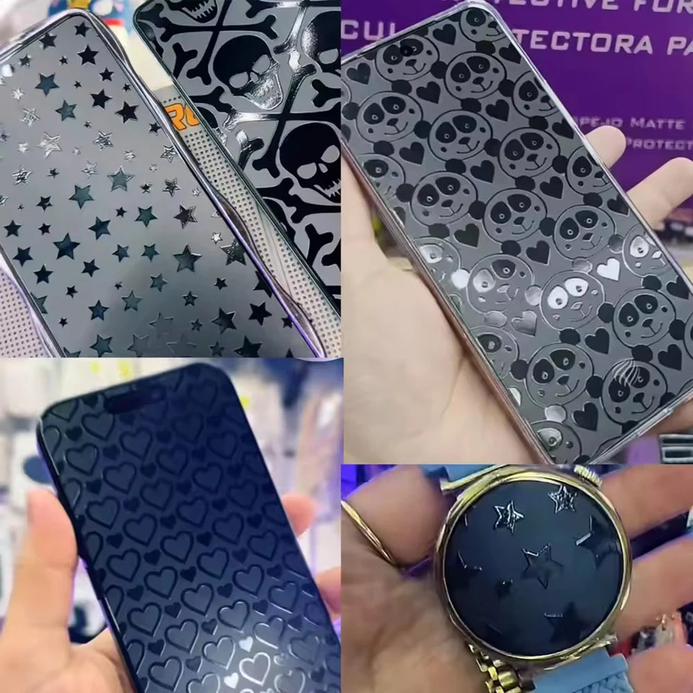 FONLYU 50PC 3D Transparent TPU Hydorgel Film With Cartoon Design Phone Back Skin Stickers for Screen Protector Cutting Machine