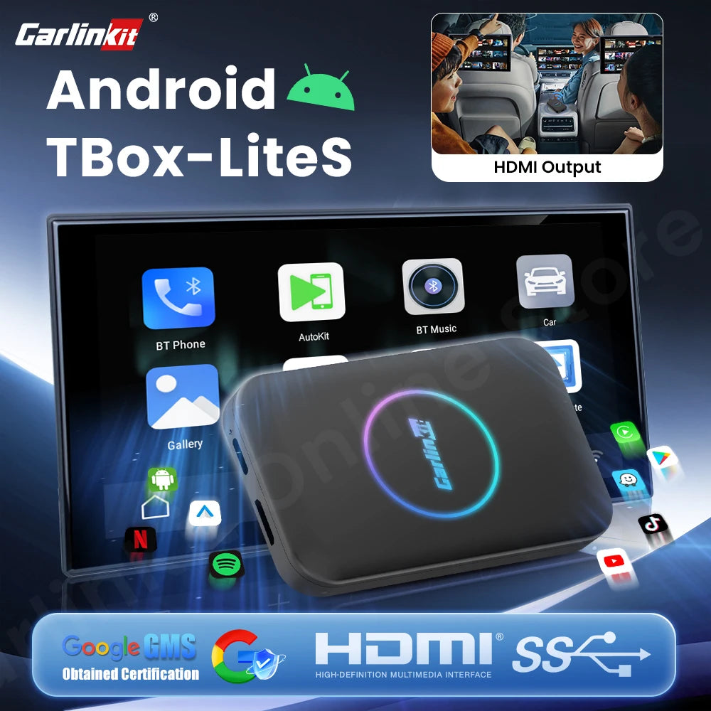 CarlinKit LiteS Android Tv Box Wireless Carplay Android auto Adapter Support Youtube Netfilx IPTV Spotify Car Radios Accessories