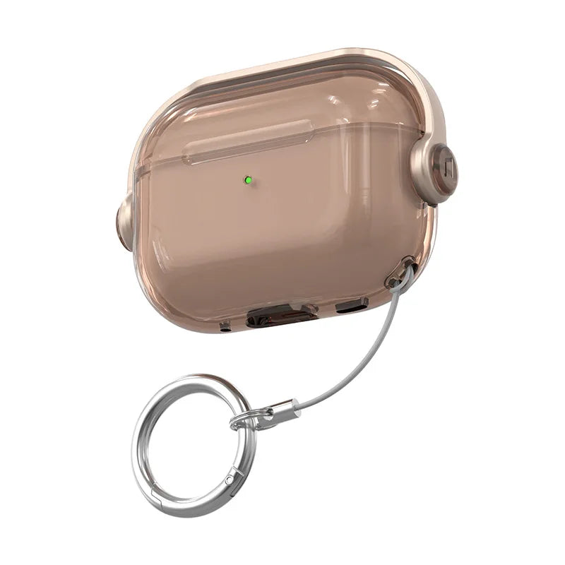For AirPods Pro3 2 Pink Clear Case Cute Music Stand Holder Silicone Soft TPU Protective Earphone Cover For Airpods 5 4 2 3 case
