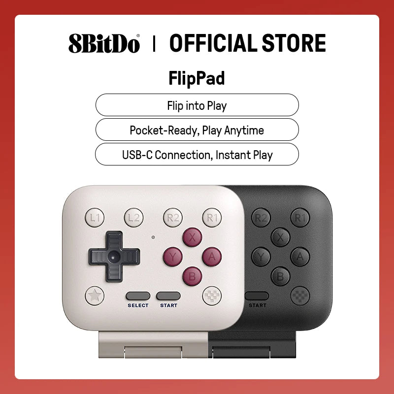 8BitDo FlipPad Mobile Gaming Controller for iPhone and Android, Flip-Style USB-C Gamepad for Vertical Mobile Gaming