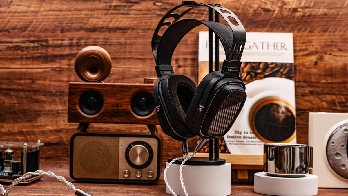 HarmonicDyne Romantic Open-Back Over-ear Headphones 60mm Bamboo Fiber Driver & Open-Back Earcup Design