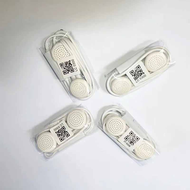 High Quality 10 PCS White 3.5mm Headphone Universal Earphones With Mic Wired Line Earbuds For Xiaomi Huawei Samsung S10 Phones