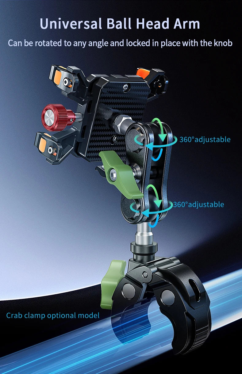 Anti-slip Heavy Duty Car Windshield Metal Five-Claw Phone Clamp Car Adhesive Suction Cup Mount Mobile Phone Holder