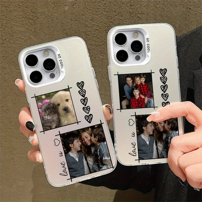 DIY Name Personalised Photos Customized Luxury IMD Cover For iPhone 11 12 13 14 15 16 17 Air Pro Max 7 8 Plus X XS XR 16E Gift