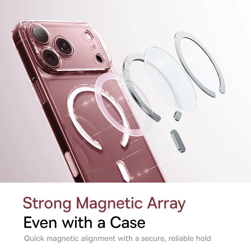 Baseus Magnetic Case For iPhone 18 Pro Max Wireless Charging For Magsafe Case For iPhone 17 Pro Max Slim Thin Clear Cover Case