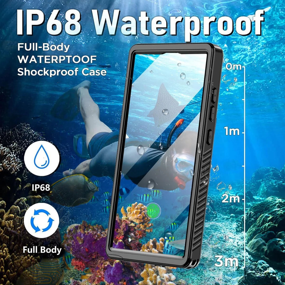 Shellbox Waterproof Case For Samsung S26 S25 S24 Ultra A57 A37 A56 A36 A17 A16 5G Metal Aluminum Swimming Phone Luxury Cover