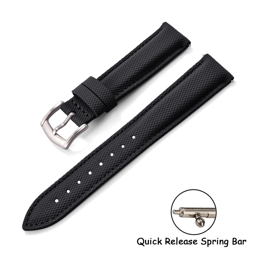 New Coated Sailcloth Strap 18/19/20/22mm Sport Fabric Waterproof WristBand Universal Accessories For Smart Watch Huawei/Samsung