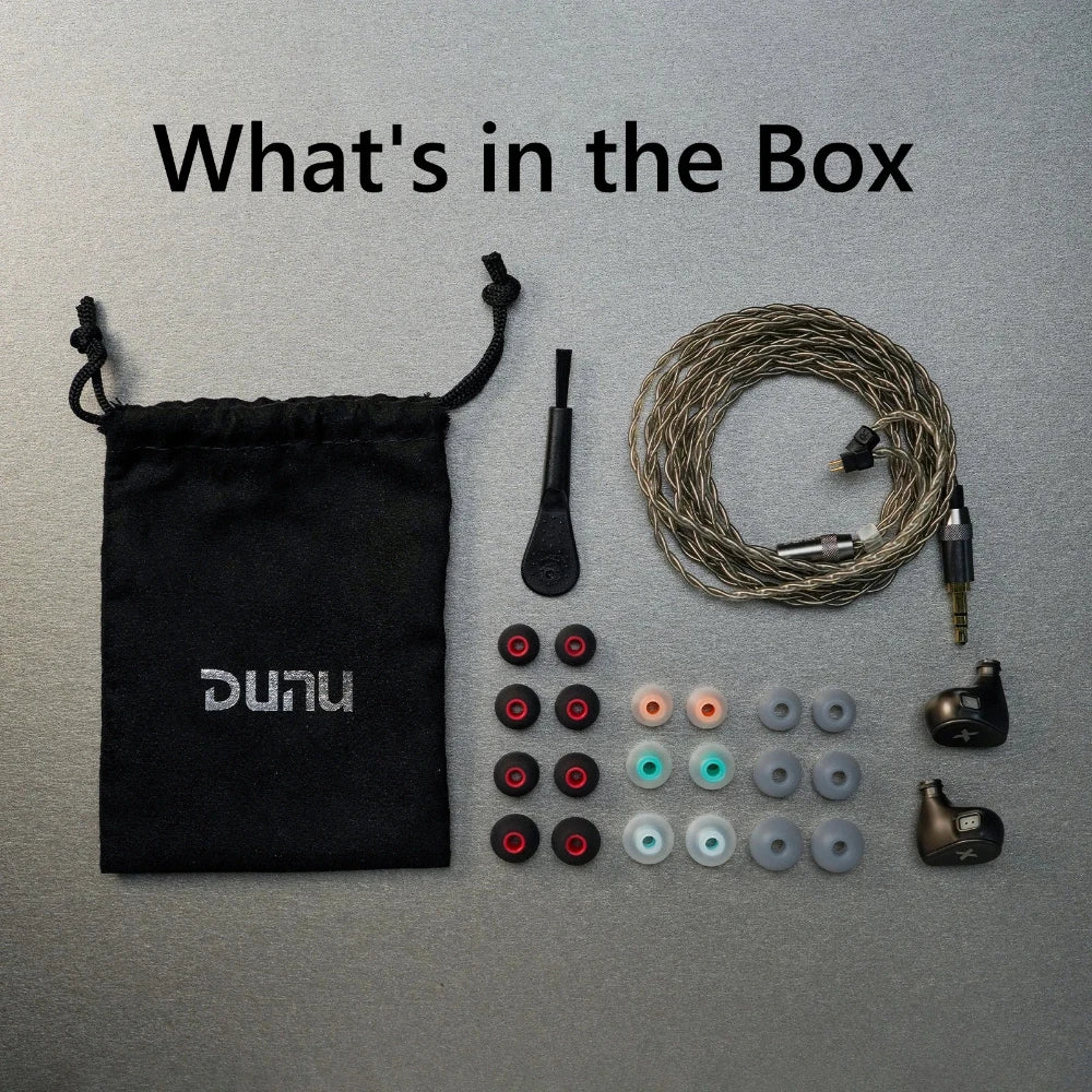DUNU Titan X Earphones Dual Magnetic Dynamic Driver Metal Alloy Housing 3.5mm/TypeC Mic Earbuds For HiFi Earphone Audiophile