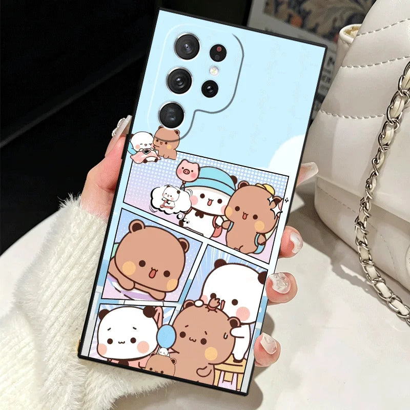 Soft Silicone Phone Case for Samsung Galaxy S25 S26 Ultra Bubu Dudu Cartoon Cute Shell S24 FE S23 S22 Plus S21 S20 + Edge Cover