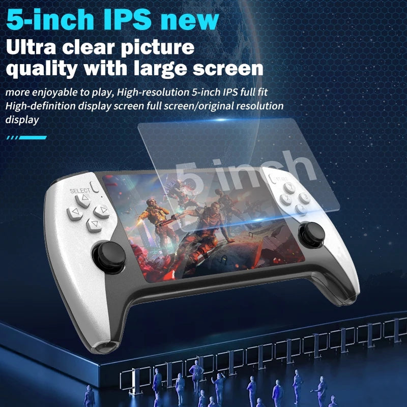SF3500 Retro Handheld Video Game Console Linux System 5.0 Inch 854*480 IPS Screen 3000mAh Portable Pocket Video Games Player