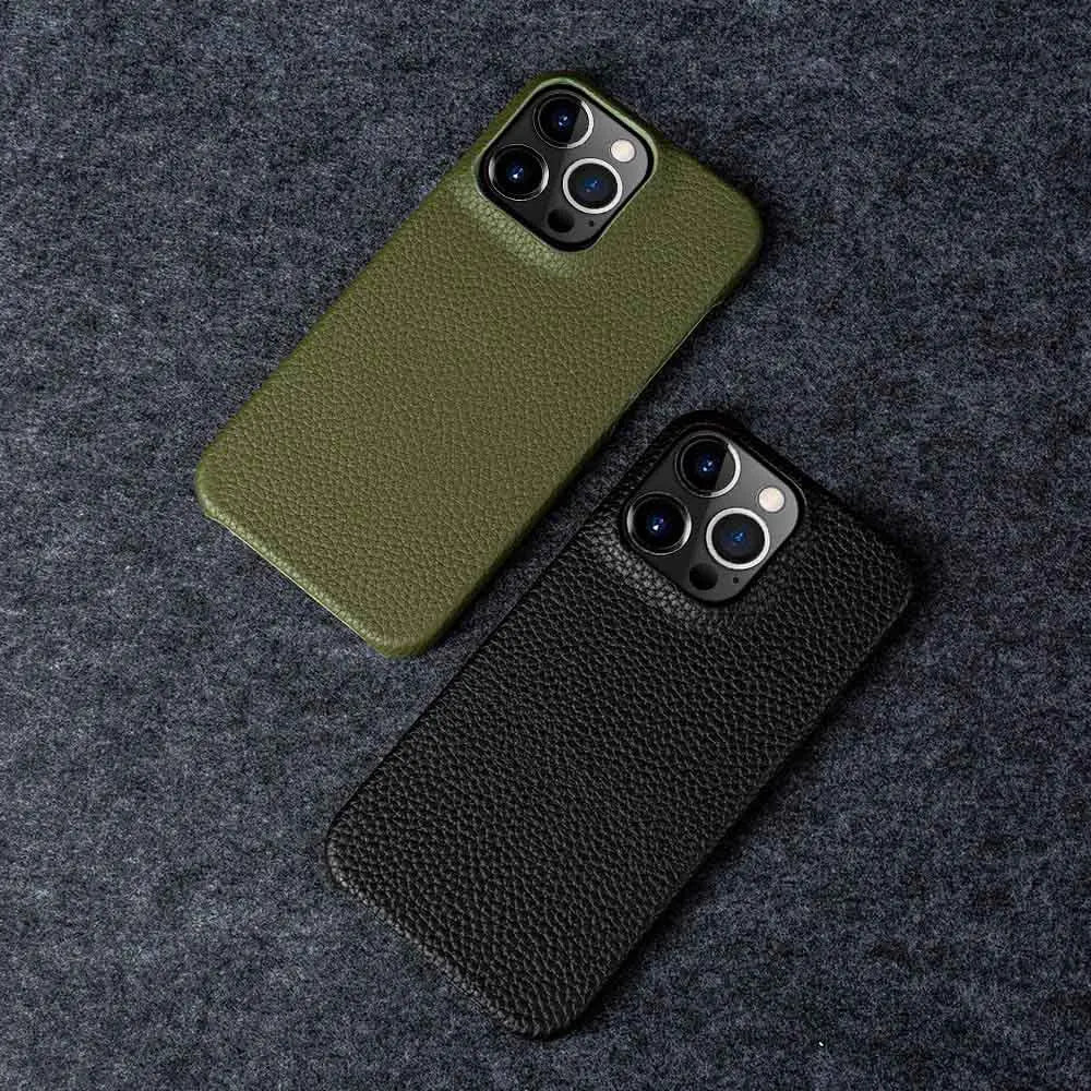 For Iphone 14 Pro Max Case Luxury Genuine Leather Cover Business Phone Cases Back Cover for Iphone 13 18Pro 15 12 XR XSMax Coque