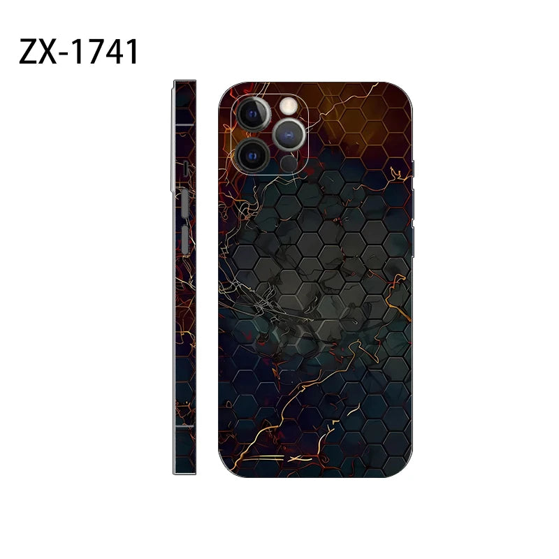 New Skin Sticker For iPhone 16 Pro Max Back Film 16 14 Plus 13 12 Mini Protective Decal Wrap Side Frame Protector No Case
