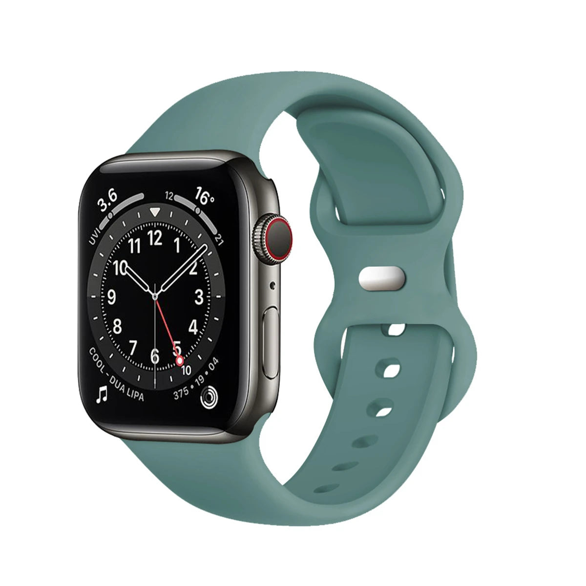 New Tropical Rubber Strap for Apple Watch Band 44mm 40 45 42 46 38 49 41mm Silicone Bracelet iWatch Series 12 11 10 9 8 7 6 5 4
