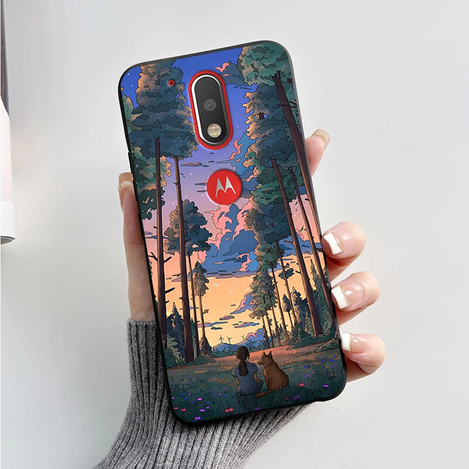 Case for Motorola Moto G4 / Moto G4 Plus / Moto G4 Play Back Cover Fashion Marble Silicone Soft TPU Protective Phone Cases Coque