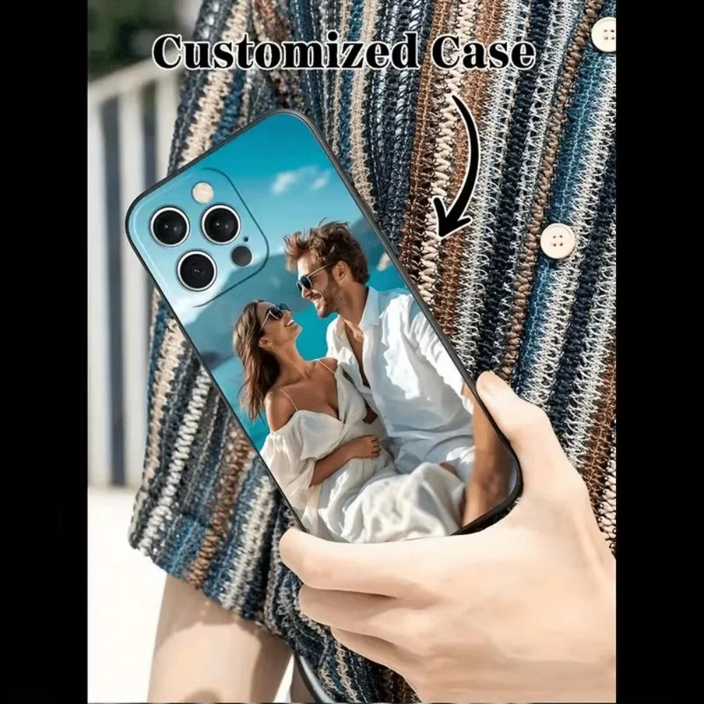 Couple Customization Phone Case For iPhone 18 17 16 15 14 13 12 11 Pro Xs Max Plus Mini XR 17e 16e Air DIY Photo Silicone Cover