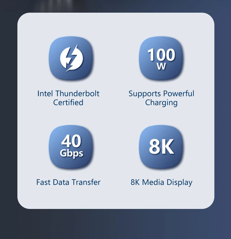 CABLETIME USB C to USB C Cable PD 240W Thunderbolt 4 40Gbps Type C to C 8K 60Hz Cable for Macbook Pro Fast Charge Cable
