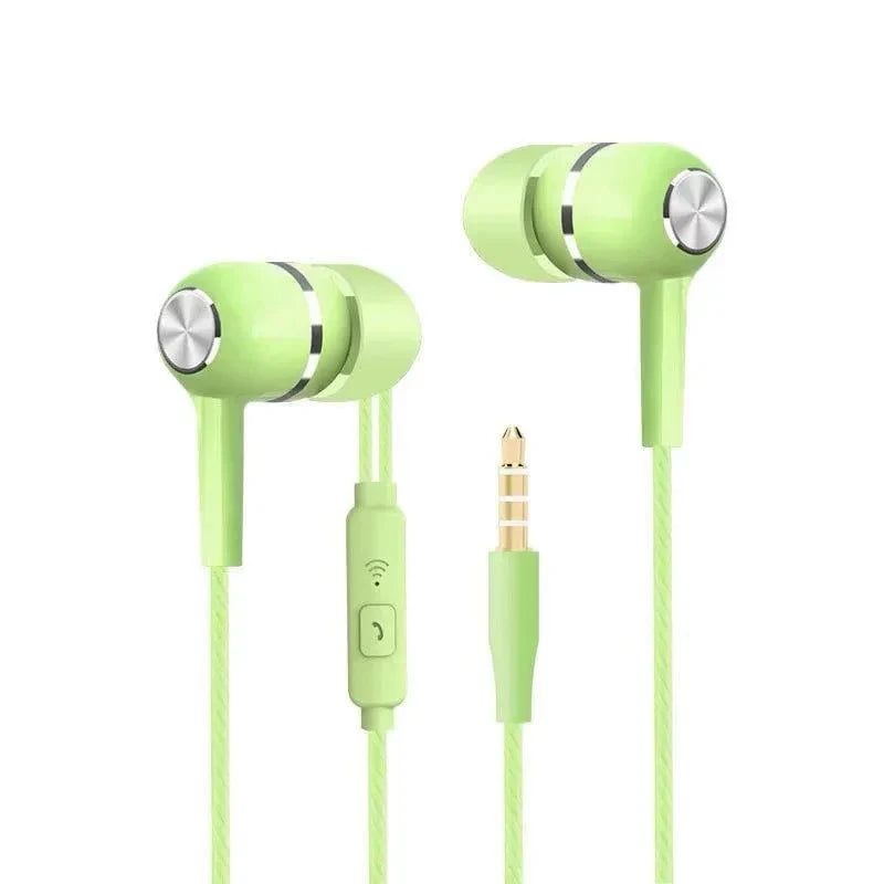 3.5mm Jack Wired Plug Comfortable In-Ear Music Gear 3.5mm Wired Headphones For Smartphone PC Laptop Microphone Volume Control