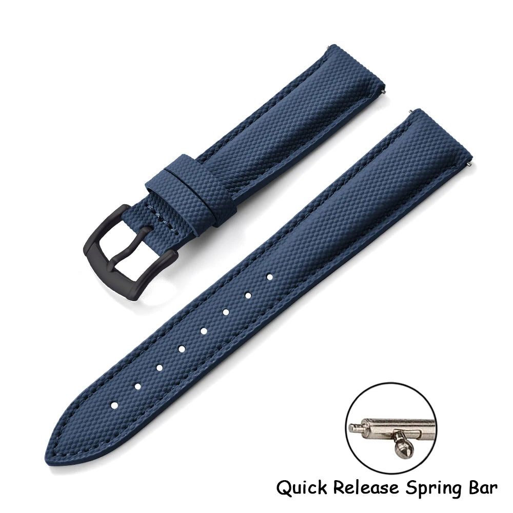New Coated Sailcloth Strap 18/19/20/22mm Sport Fabric Waterproof WristBand Universal Accessories For Smart Watch Huawei/Samsung