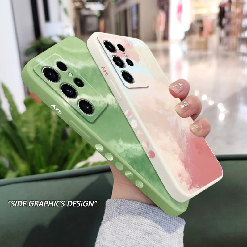 Artistic Patterns Phone Case For Samsung Galaxy S25 S24 S23 S22 S21 S20 Ultra Plus FE Note 20 Ultra 10 9 Plus Cover