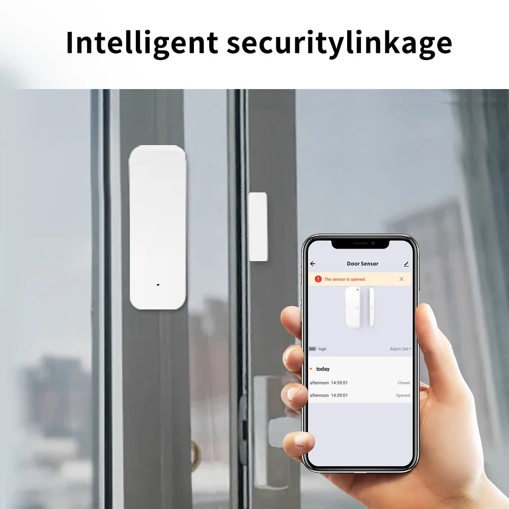 Tuya Zigbee Door Sensor Contact Sensor Open Closed Detector Smart Home Alarm Security Protection Work with Smart Life