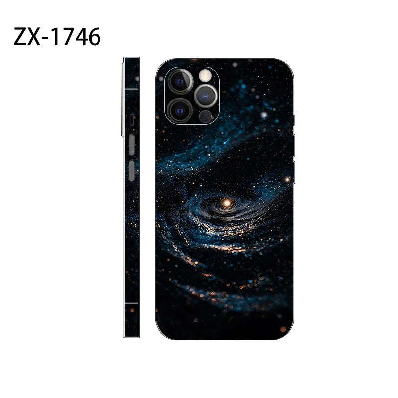 New Skin Sticker For iPhone 16 Pro Max Back Film 16 14 Plus 13 12 Mini Protective Decal Wrap Side Frame Protector No Case