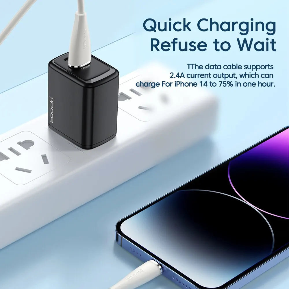 Toocki USB Cable For iPhone 15 14 13 12 11 Pro Max XR XS 8 7 6 Plus Fast Charging Wire For iPhone Charger Charging Cable Cord