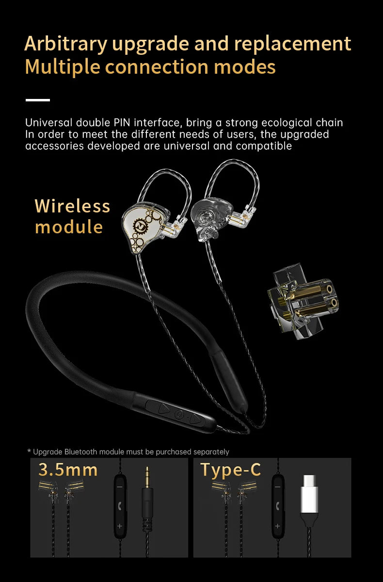 ND Venus Type C/3.5mm Wired Headphones Dynamic Drive HiFi Bass Stereo Music Earphones Noise Cancelling Game Headset For Phone PC
