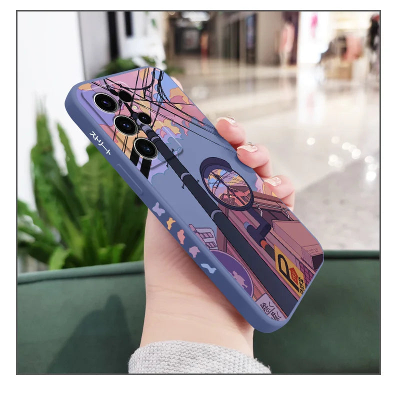 Dusk Intersection Phone Case For Samsung Galaxy S25 S24 S23 S22 S21 S20 S10 S10E S9 Ultra Plus FE Note 20 Ultra 10 9 Plus Cover