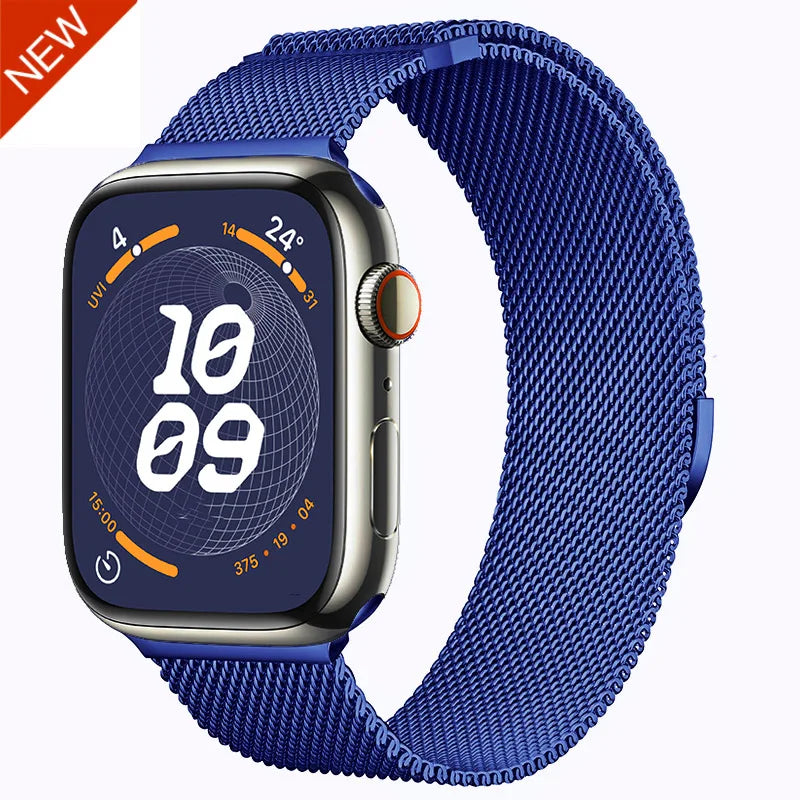 Milanese Strap for Apple Watch 44mm 40mm 45mm 41mm 46mm 42mm 49mm Metal Bracelet iWatch Series 12 11 10 Ultra 9 8 7 6 5 SE3 band