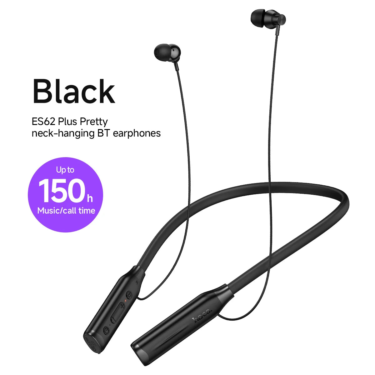 HOCO ES62 Plus Neck Band Bluetooth Earphones Wireless Headsets 150 Hours Use Sports Running Hifi Sounds Support TF Card Playback