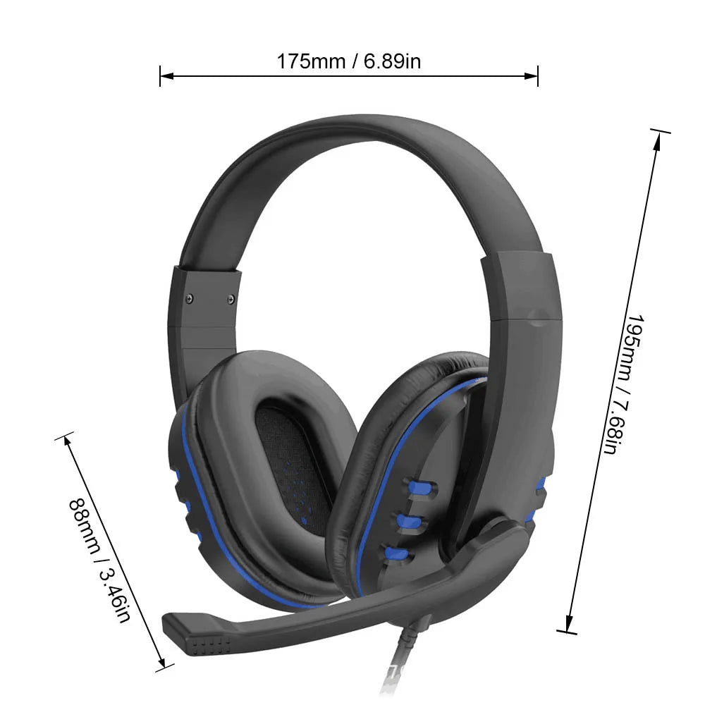 Headphones 3.5mm Wired Gaming Headset,Earphones Music For PS4,Game PC Chat Computer With Microphone
