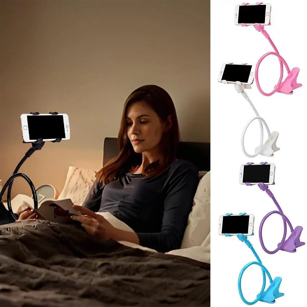 Phone Holder Stand Lazy Bracket Headrest Bed 360 Flexible Long Arms Clamp Mount Phone Stand 360 ° Rotation For iPhone 3.5~6.5"