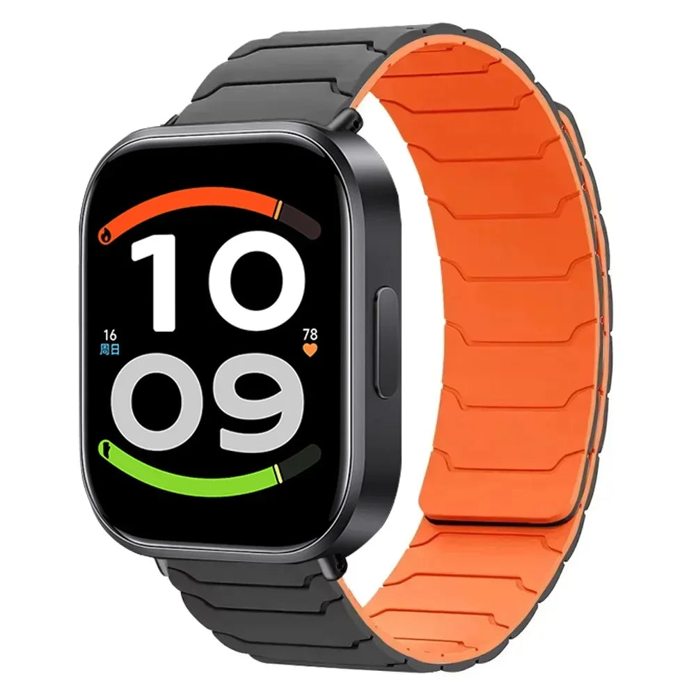 Magnetic Silicone Strap For Redmi Watch 6 Active-Lite/6-5-4 Sports Bracelet Wristband For Xiaomi Mi Band 10 Pro/9 Pro/8 Pro Belt