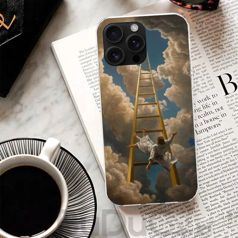 Rene Magritte Art Cover For iPhone 17 Air 16 16E 15 Pro Max 14 Plus 13 Mini Phone Case 12 11 7 8 SE Customized Print Shell 16 15