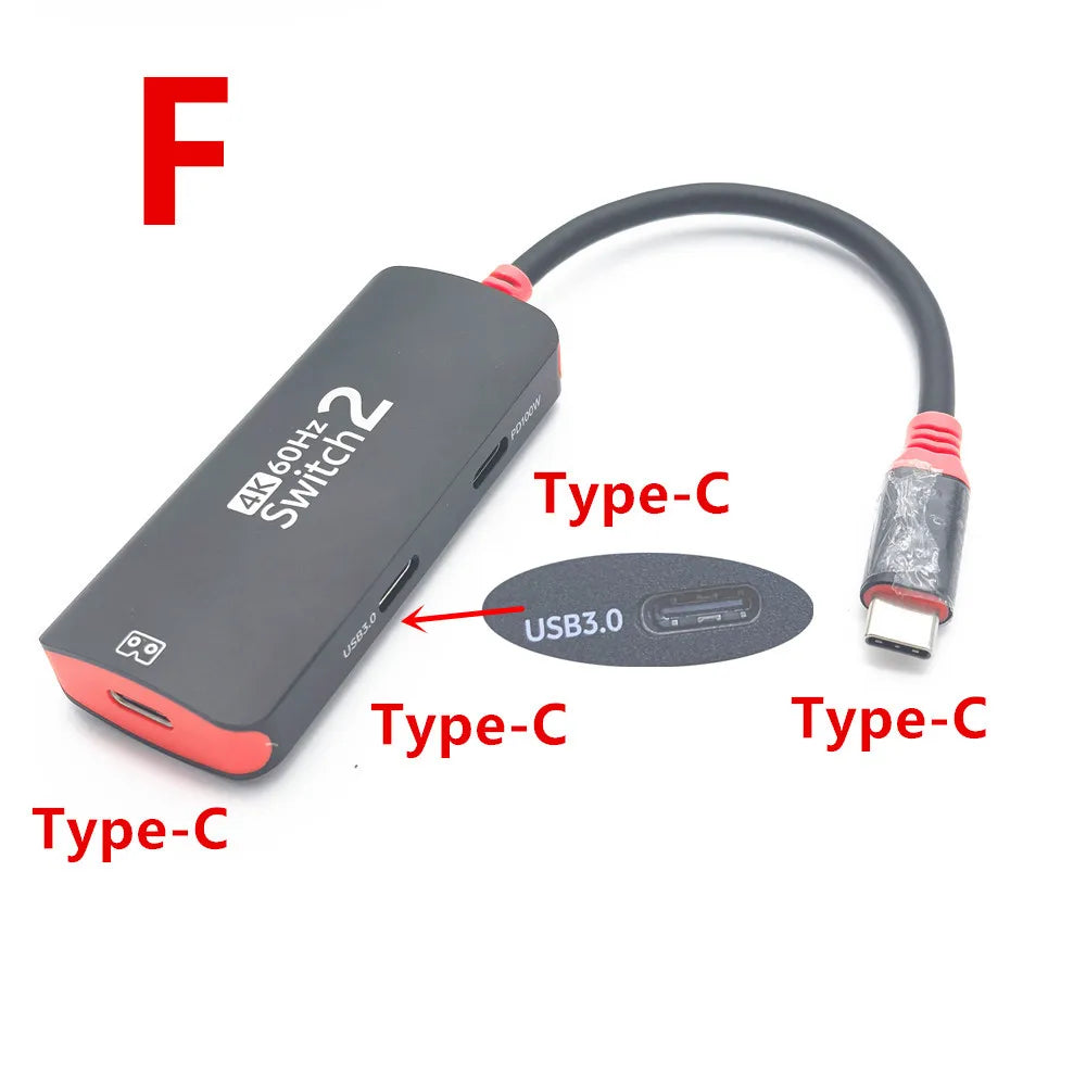 AR Glasses Hub Seamless Multi-Device Type-C HDMI-compatible Charging Adapter for Xreal Beam Viture Rokid Station Rayneo XR USB-C