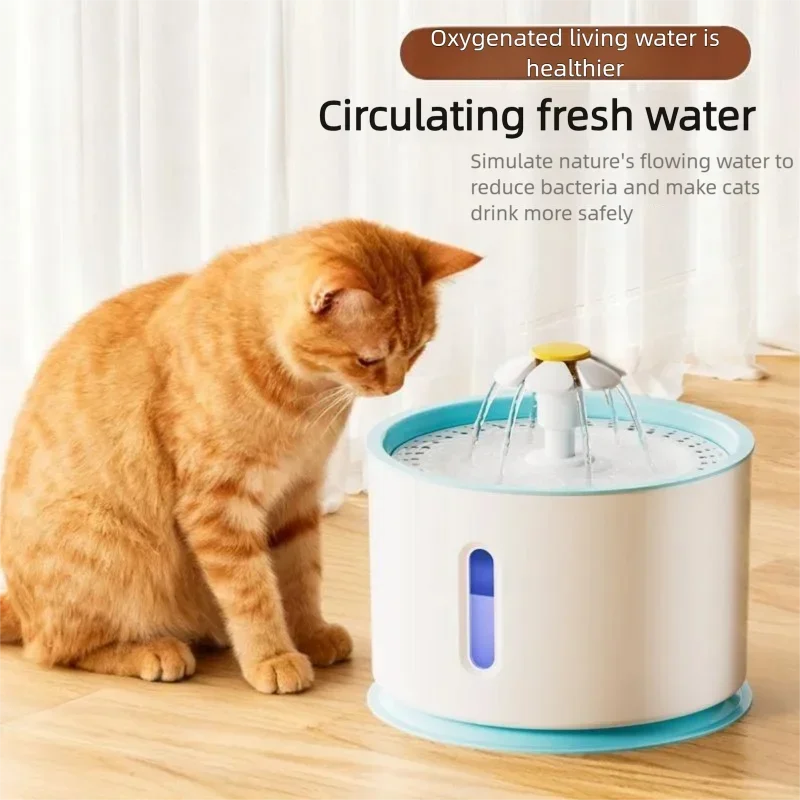 New 3.2L Stainless Steel Cat Water Fountain, USB Auto Smart Pet Drinking Fountain with Visual Water Window, Silent Pump for Cats