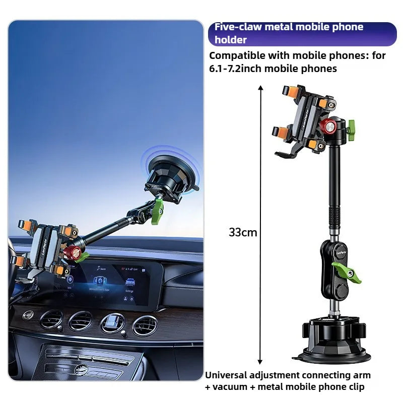LanParte Universal Car Mount Phone Holder for Dashboard Windshield with Suction Cup Base for iPhone, Samsung, Google, More Phone