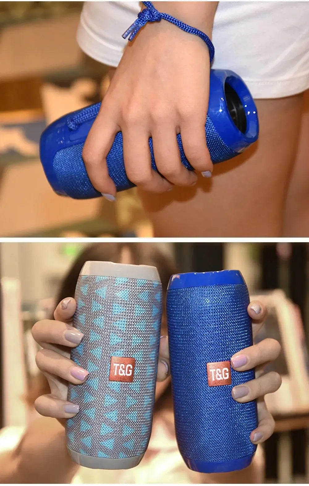 Portable Bluetooth Speaker Wireless , Ipx4 Waterproof Bluetooth 5.0 TWS MP3 Player Paring Aux & Tf-Card Input for Home Outdoor