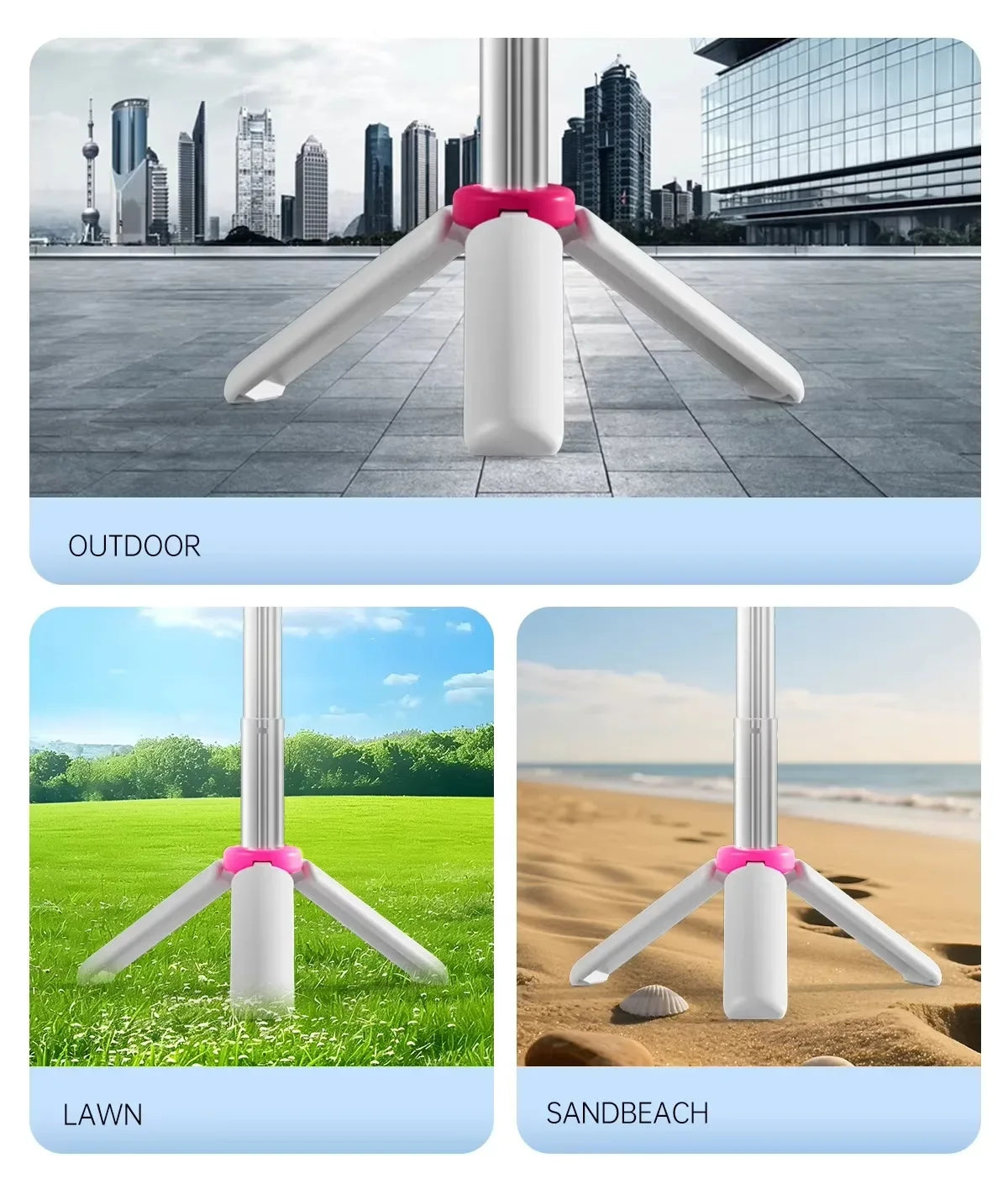 Wireless Foldable Selfie Stick & Phone Stand - 4-in-1 Mini Aluminum Alloy Gimbal Holder, Compact Design for Travel & Smartphones