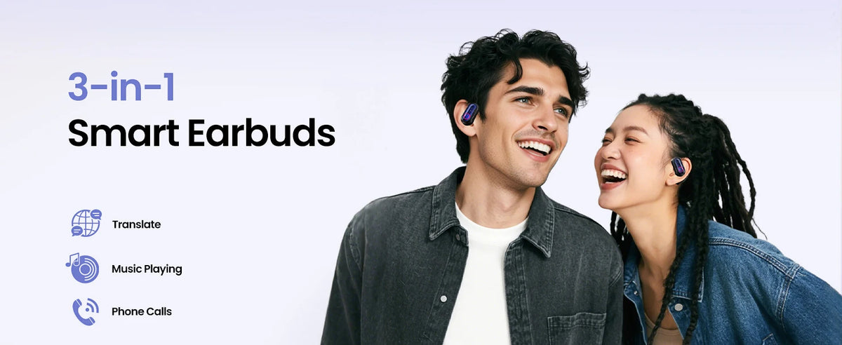 TWS 3-in-1 AI Translator Earbuds 144 Languages Noise Cancelling Bluetooth 5.4 Headset Instant Translator Smart Voice Real Time