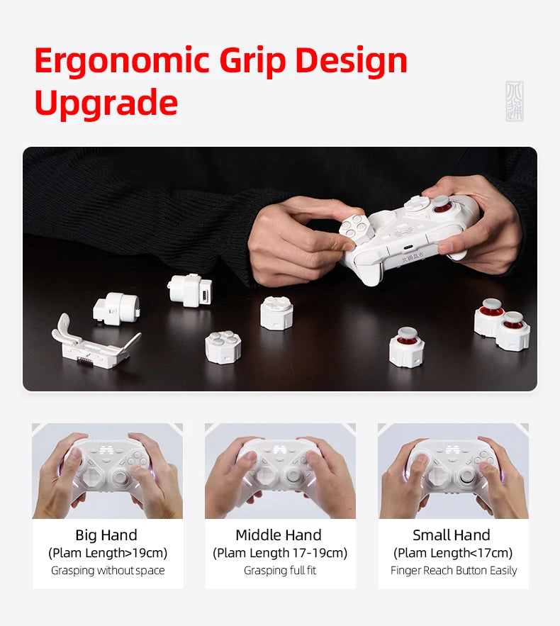 BEITONG PANGU Modular Wireless Controller, DIY Layout, Tool-Free Swap, TMR Joystick, for Switch/PC/Android/iOS