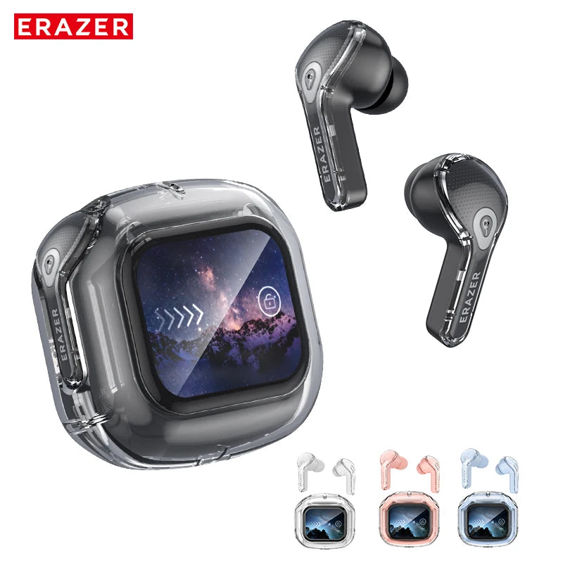 Low Latency Earphones ERAZER XP16 Wireless Earbuds AI Translation High-definition LCD Display For Music Sports Gaming Office