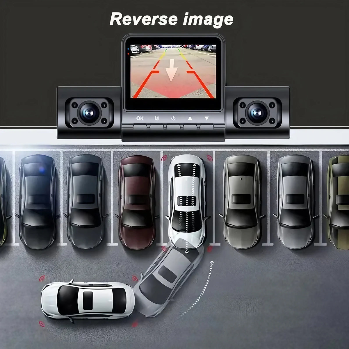 4 Lens Dash Cam 1080P Full HD 360 Degree View Car DVR 3.16 Inch IPS Screen Night Vision G Sensor Loop Recording Parking Monitor Wide Angle Laptop Connection Dashboard Camera for Complete Interior Exterior Safety Professional