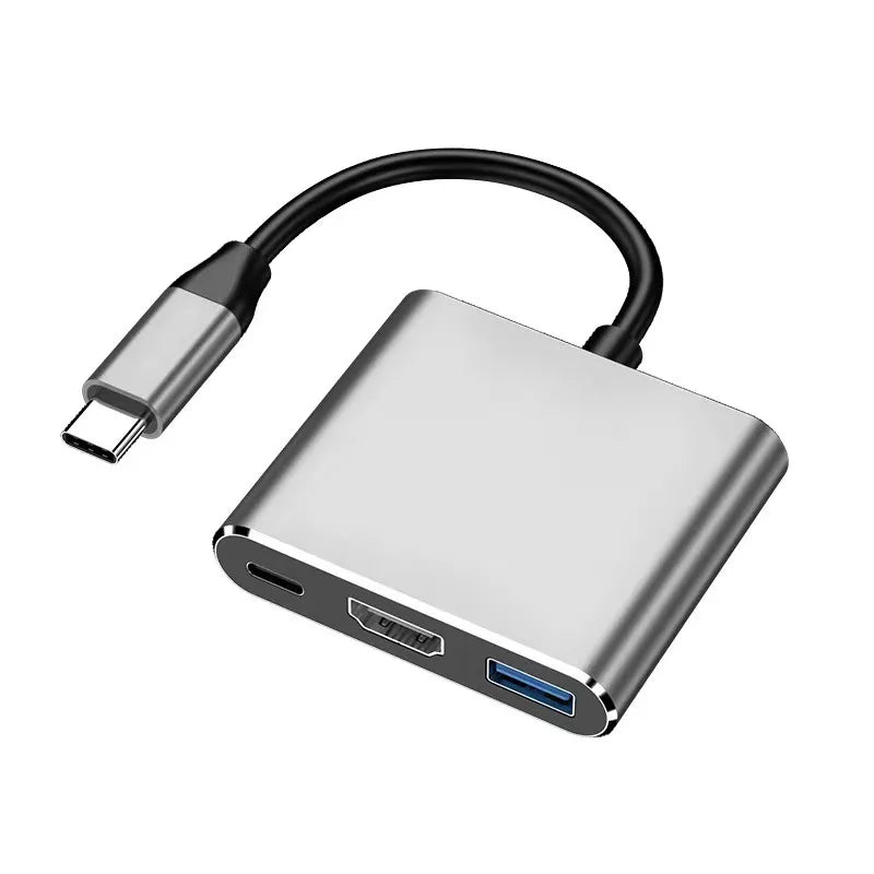 3-in-1 USB C Hub 100W Power Delivery USB 3.0 with 4K HDMI-Compatible for MacBook Chromebook Steam Deck - Stable HUB Adapter